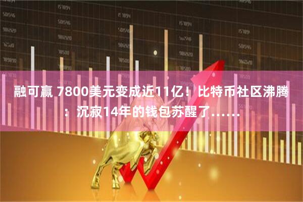 融可赢 7800美元变成近11亿！比特币社区沸腾：沉寂14年的钱包苏醒了……